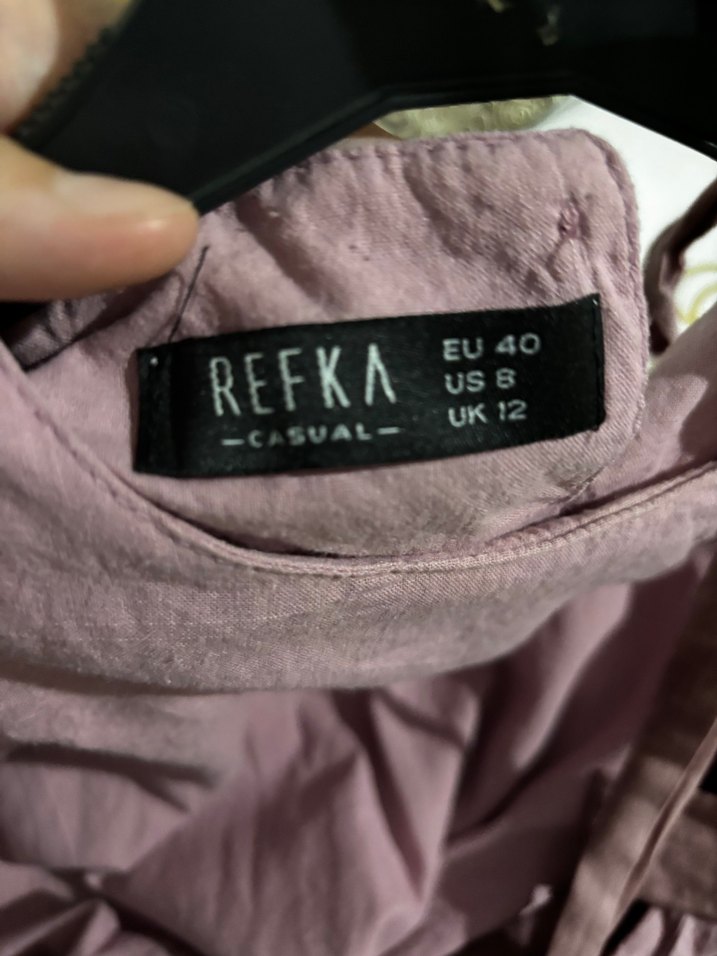 Pembe Uzun, Salaş, Keten Kadın Elbise - Görsel 5