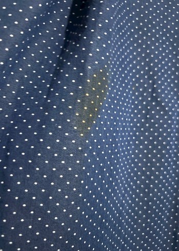 Lacivert Pileli Midi Kot Etek - Görsel 4