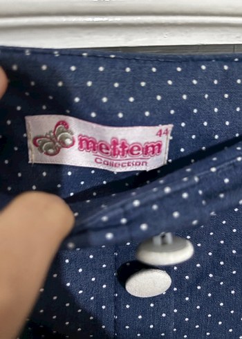 Lacivert Pileli Midi Kot Etek - Görsel 6