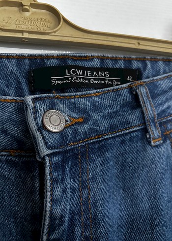 Kadın Mavi Denim  Kot Pantolon - Görsel 4