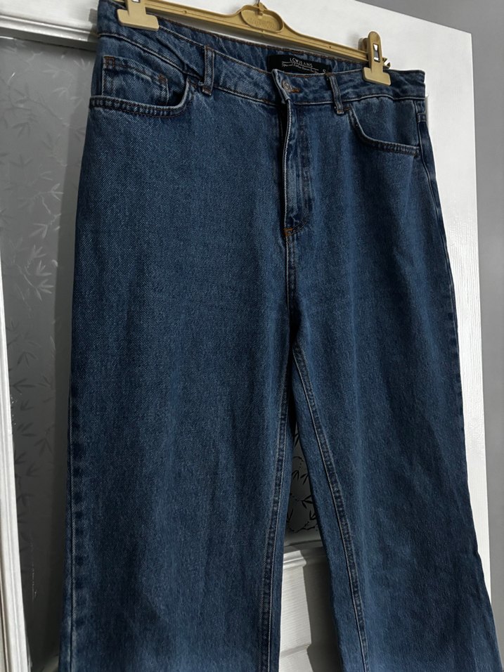 Kadın Mavi Denim  Kot Pantolon - Görsel 2