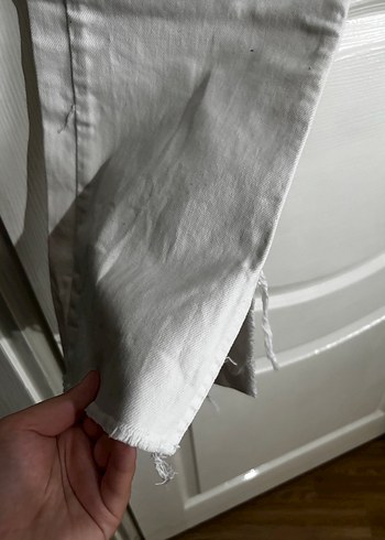 Kadın Beyaz Regular Fit Kot Pantolon - Görsel 5