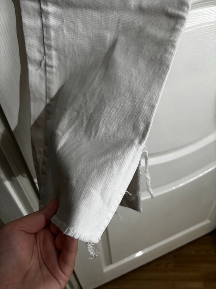 Kadın Beyaz Regular Fit Kot Pantolon - Görsel 5