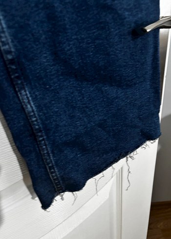 Düğmeli Rahat Kesim Kadın Kot Pantolon - Görsel 5