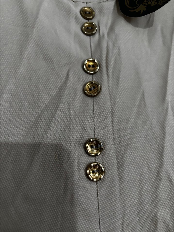 Bej Uzun Keten Kadın Elbise - Görsel 3