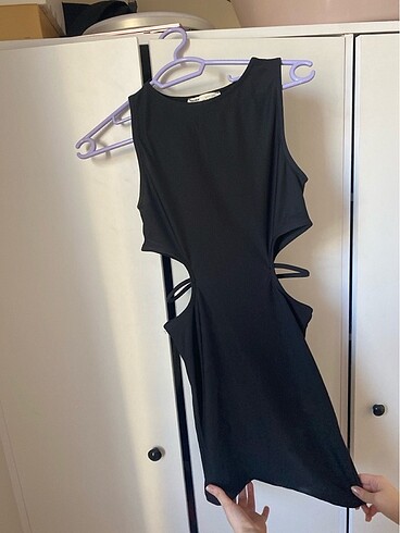 Pull and bear siyah elbise