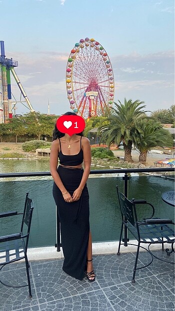 Trendyol & Milla Siyah drapeli örme alt üst takım