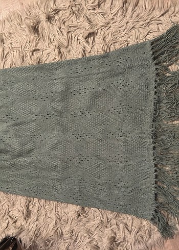 Yeşil Bohem Tarzı Triko etek bluz takım - Görsel 3