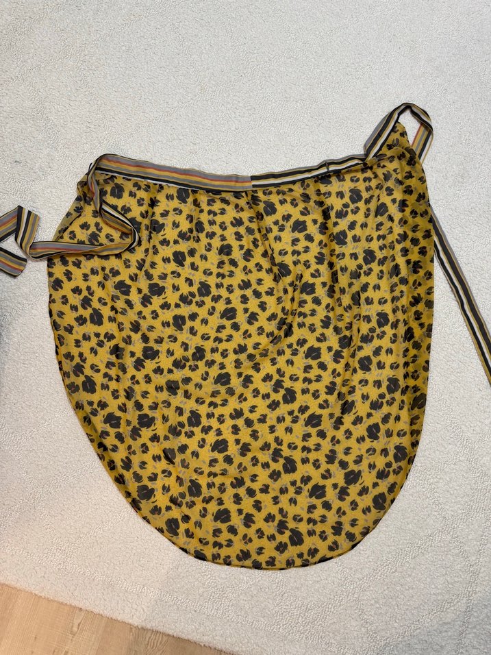 Sarı Leopar Desenli Kadın Bohem pareo - Görsel 3