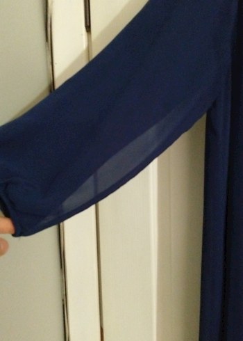 Lacivert Uzun kollu disi tul ici esnek kumastir.son fiyattir - Görsel 4