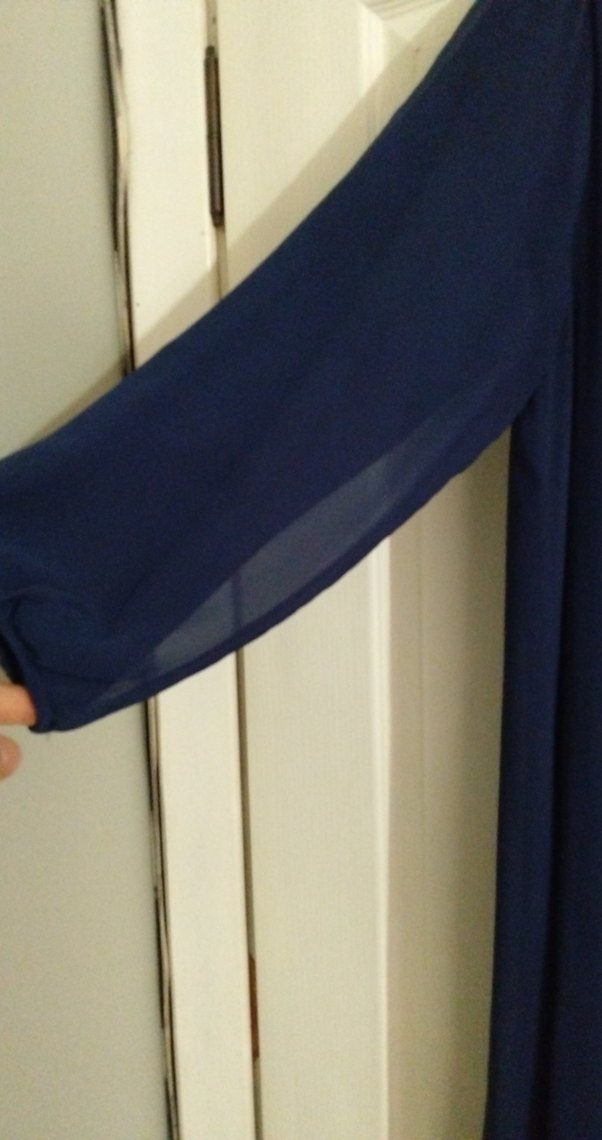 Lacivert Uzun kollu disi tul ici esnek kumastir.son fiyattir - Görsel 4