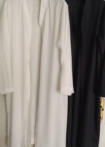 erkek Beyaz Uzun Kollu Salaş Uzun Boy Elbise - Görsel 8