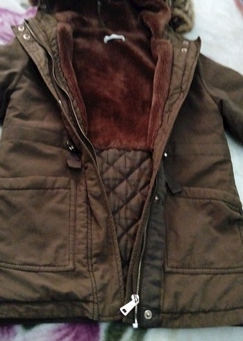 erkek cocuk askeri yesil uzun kaban - Görsel 6