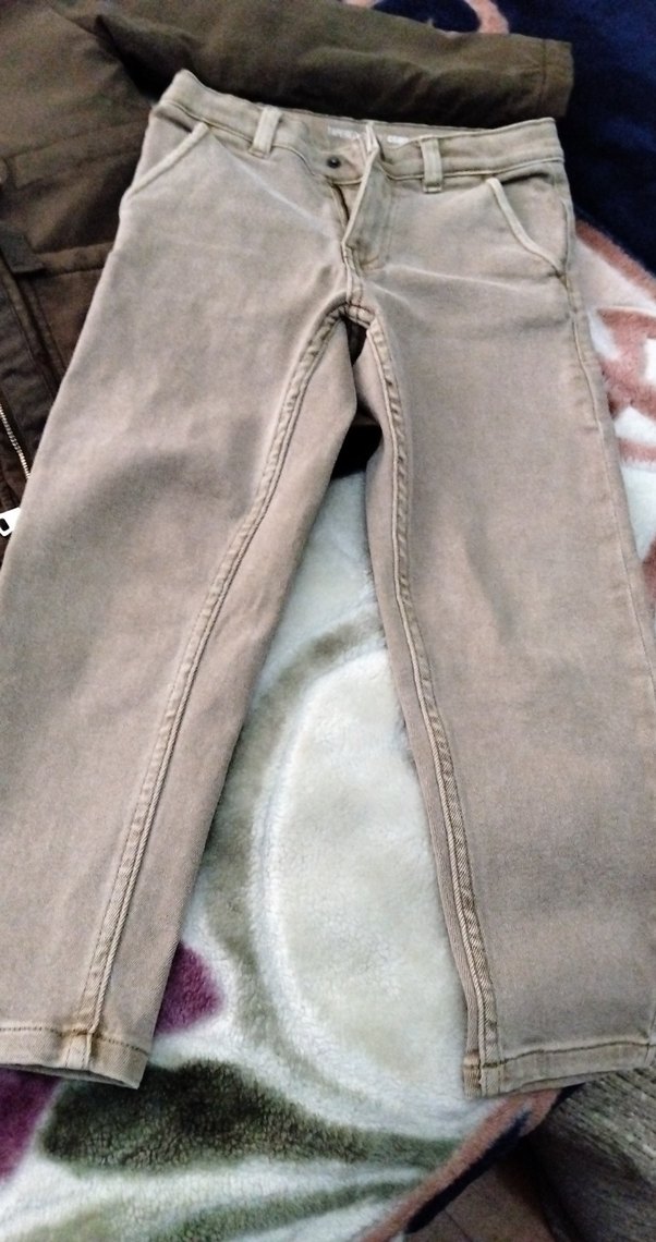 erkek cocuk askeri yesil uzun kaban - Görsel 2