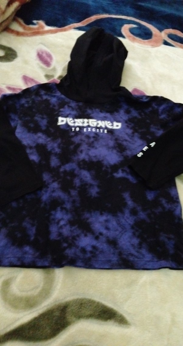 Erkek Bağcıklı Mavi Batik Desenli Denim Pantolon - Görsel 4