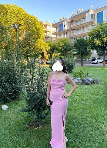 Trendyol & Milla Toz Pembe Uzun Elbise