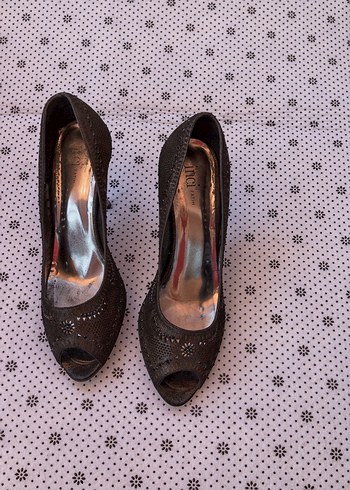 37 Beden siyah Renk Siyah Deri Gotik Stiletto Topuklu Ayakkabı