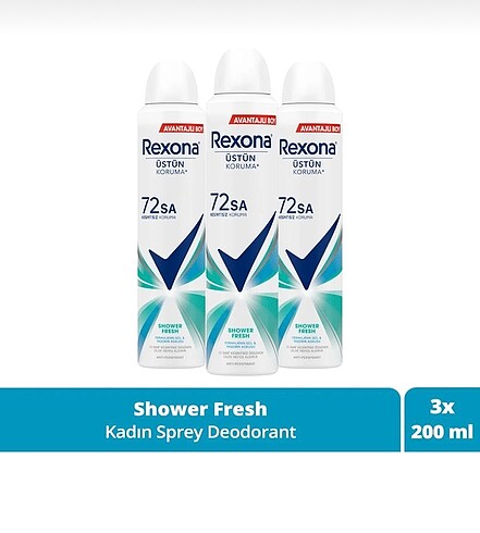 Rexona Kadın Deodorant 3 Adet
