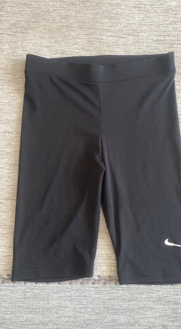 Siyah Düz Midi Spor Şort tayt - Görsel 3