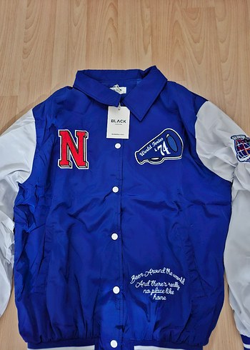 Oversize Polo Yaka Düğmeli Kadın Kolej Ceket - Görsel 4