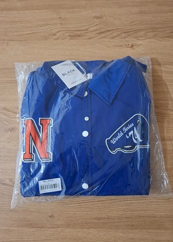 Oversize Polo Yaka Düğmeli Kadın Kolej Ceket - Görsel 5