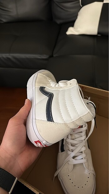 Vans Ski8 Hi bej ayakkabı sıfır ürün