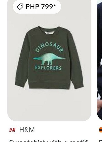 H&M MARKA Dinazorlu ÇOCUK 2-4 YAŞ SWEAT