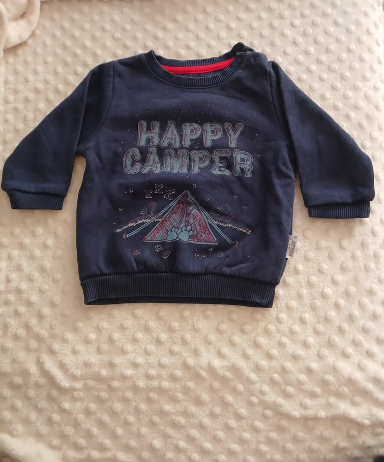 Uzun Kollu Örme Sweatshirt ve Yeşil Pantolon Seti 6/9 ay - Görsel 2