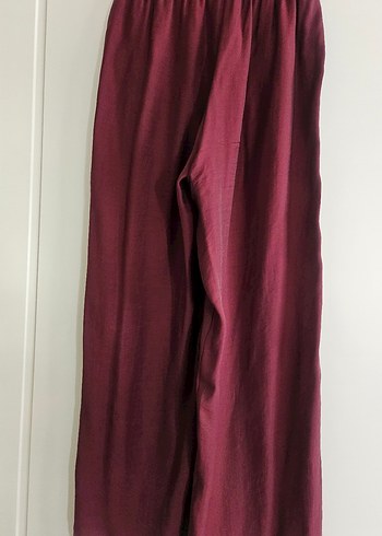 m Beden bordo Renk Bordo Palazzo Uzun Kadın Pantolon