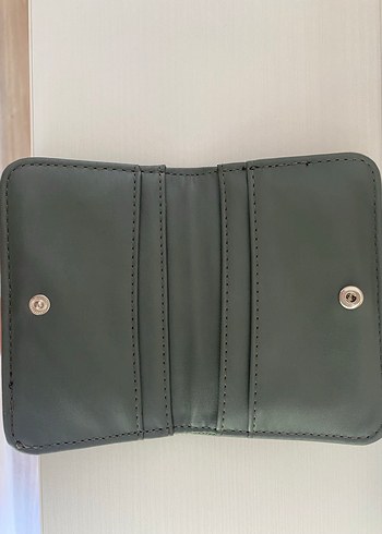 Beden yeşil Renk Bershka denim yıldızlı cüzdan