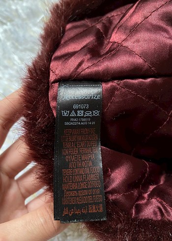 Bordo Kürklü Kadın kalpak - Görsel 4