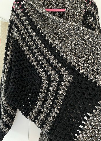 Desenli Örgü Hırka - Görsel 3