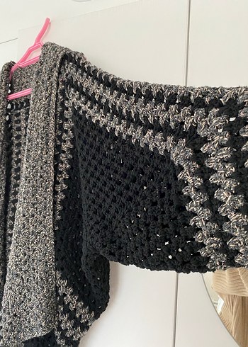 Desenli Örgü Hırka - Görsel 4