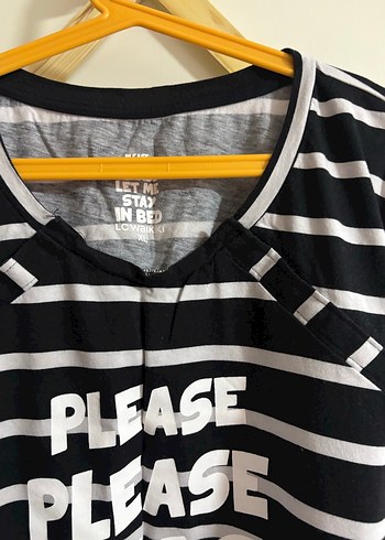 Rahat Kesim Siyah Çizgili Hamile Elbisesi - Görsel 3