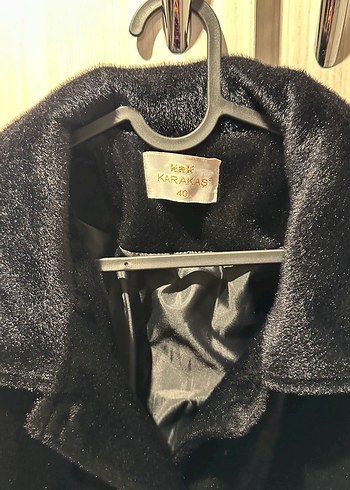 Siyah Düğmeli Midi Kadın Kaban - Görsel 2