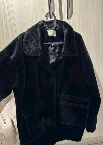 Siyah Düğmeli Midi Kadın Kaban - Görsel 3