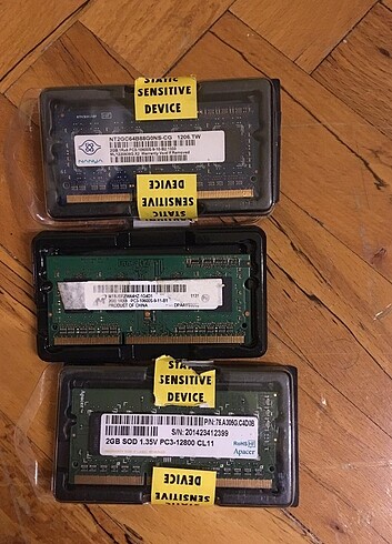 Laptop RAM 2 GB Çalışır durumda