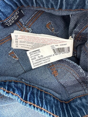 5 Yaş Beden lacivert Renk LCW denim şort/5-6 yaş