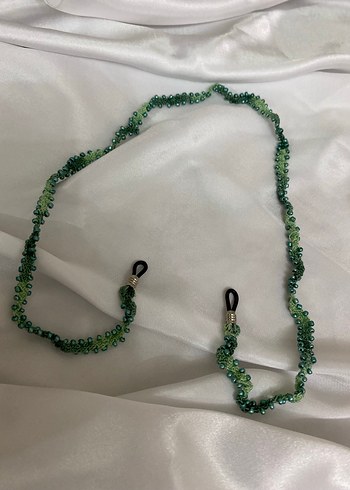 Boncuklu Turkuaz Gözlük Zinciri - Görsel 4