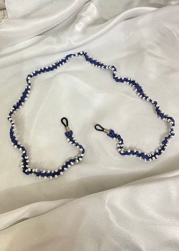 Boncuklu Turkuaz Gözlük Zinciri - Görsel 7