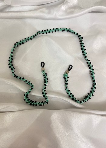 Boncuklu Turkuaz Gözlük Zinciri - Görsel 8