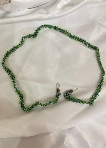 Boncuklu Turkuaz Gözlük Zinciri - Görsel 11