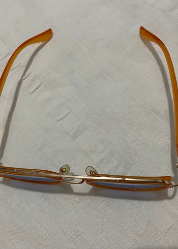 Şeffaf Bej Kadın Gözlüğü Mavi Camlı - Görsel 3