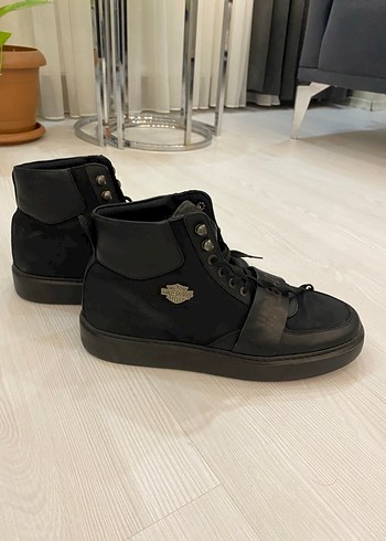 Harley Davidson Siyah Erkek Kemerli Günlük Bot - Görsel 2