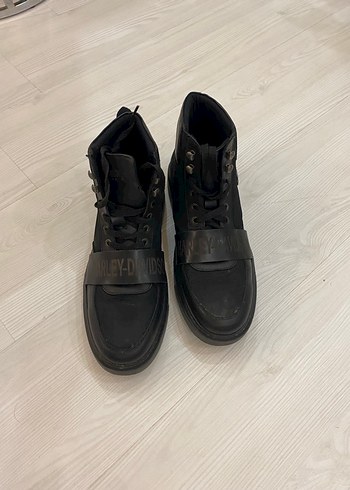 Harley Davidson Siyah Erkek Kemerli Günlük Bot - Görsel 3