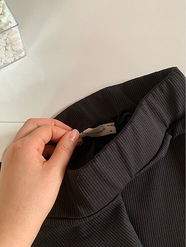 m Beden İspanyol paça kumaş pantolon
