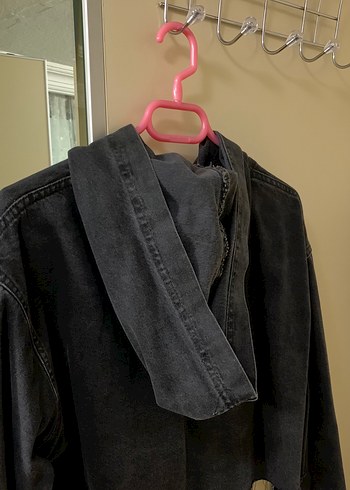 xl Beden Siyah Düğmeli Kadın Denim Ceket