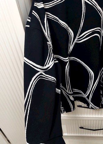 Zincir Detaylı Siyah Baskılı Hamile Tişörtü - Görsel 2