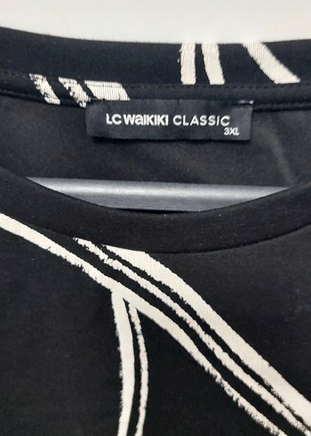 Zincir Detaylı Siyah Baskılı Hamile Tişörtü - Görsel 3