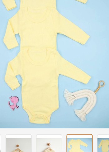 Mavi Uzun Kollu Bebek Çıtçıtlı Body - Görsel 2